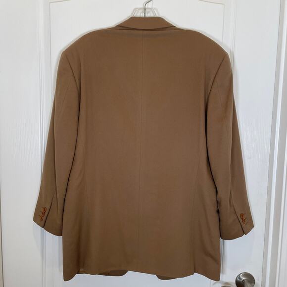 Armani Collezioni 100% Cashmere Blazer Jacket Camel Tan Barney's NY Career 10 M - Picture 6 of 8